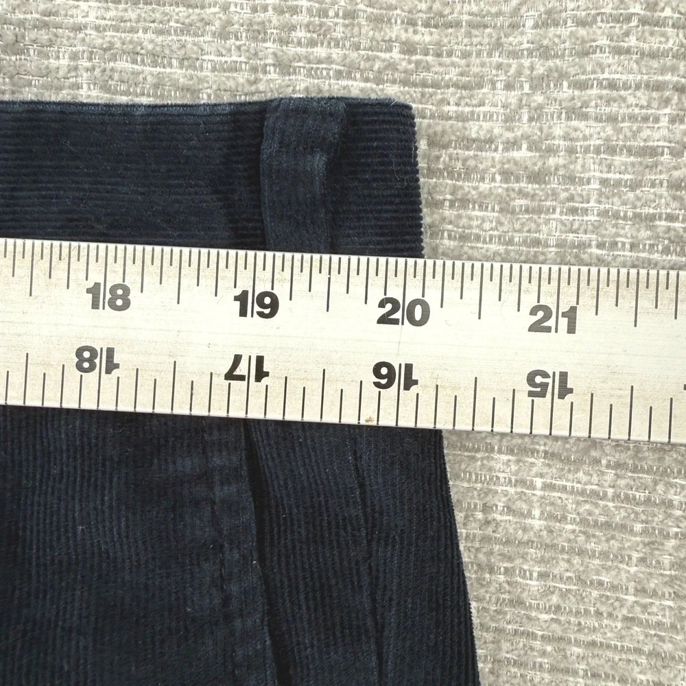 Lauren Ralph Lauren Corduroy Pants Mens 40x32 Navy Blue Pleated Cuffed Preppy